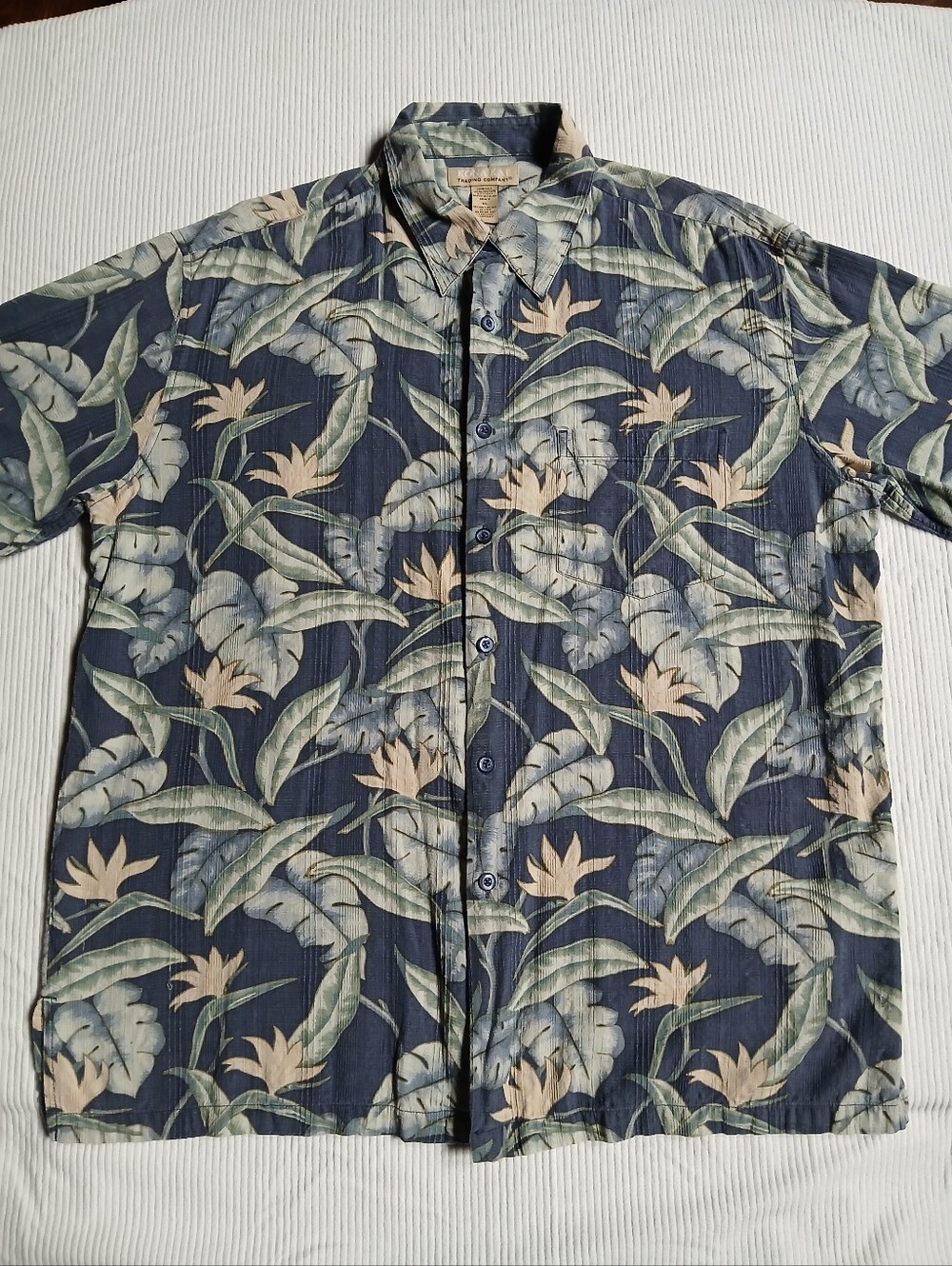 Kona Kai Shirt Mens XL Colorful Floral Aloha Button Up Hawaiian Casual Outdoor